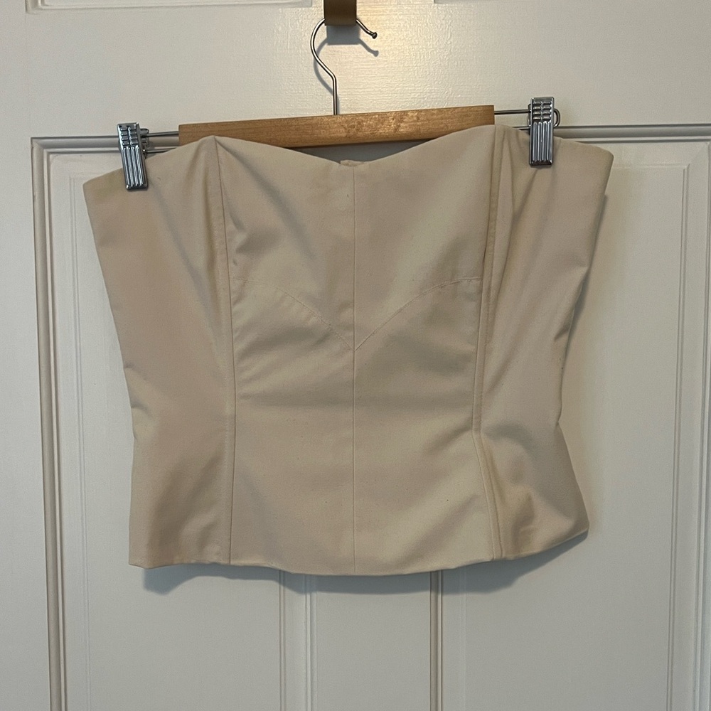 The Limited Cream Strapless Corset Top Stretch Size Small Y2K!